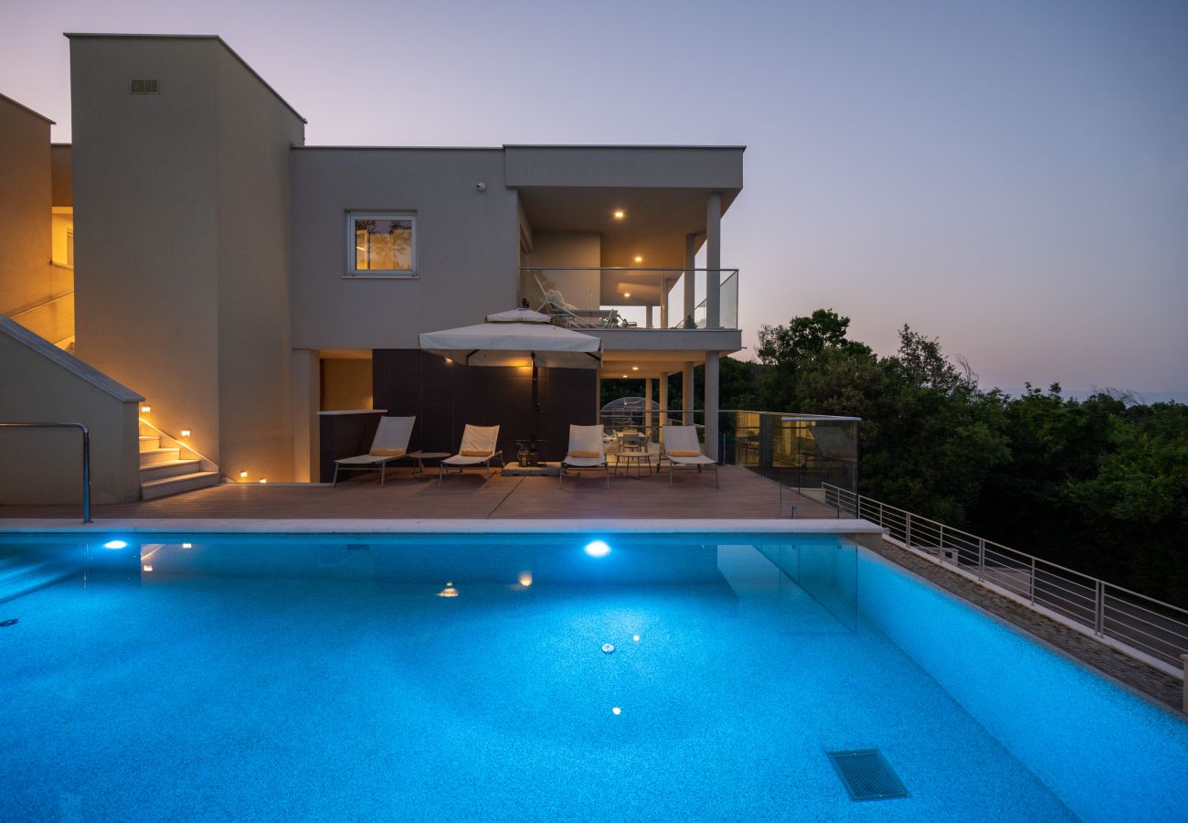 pool at night