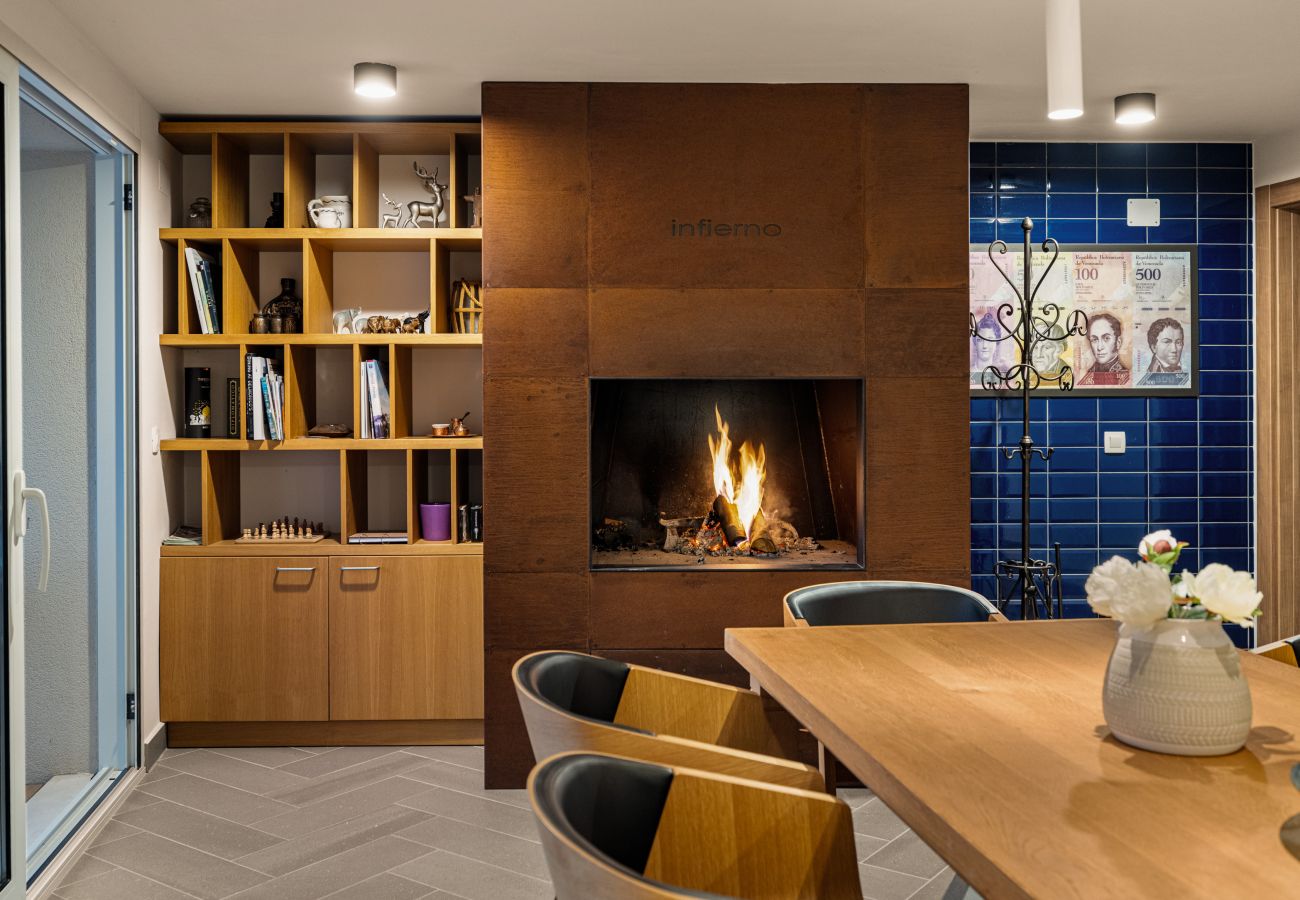 indoor fireplace